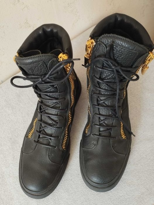 Мужские Giuseppe Zanotti Черевики Чёрные Кожа 45