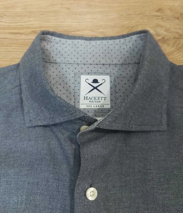 Herren Hackett Hemd Grau XXL
