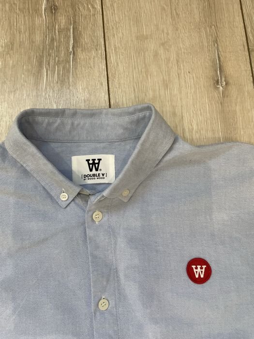 Men Wood Wood Shirt Navy Cotton 38