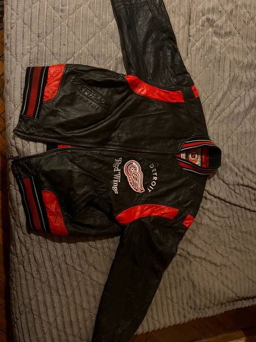 Men Vintage Jacket Detroit Red Wings Red 38