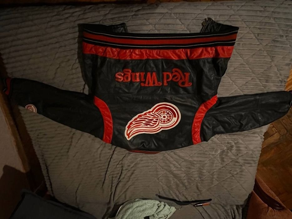 Men Vintage Jacket Detroit Red Wings Red 38