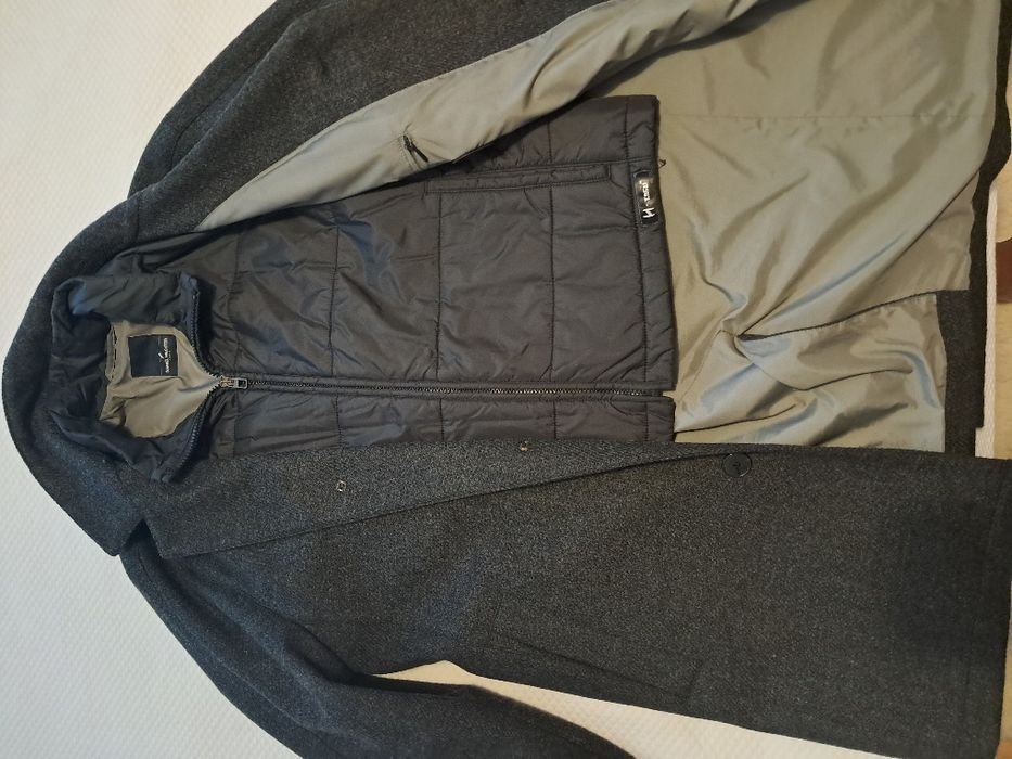 Мужской Daniel Hechter Пальто Серый Вовна 42