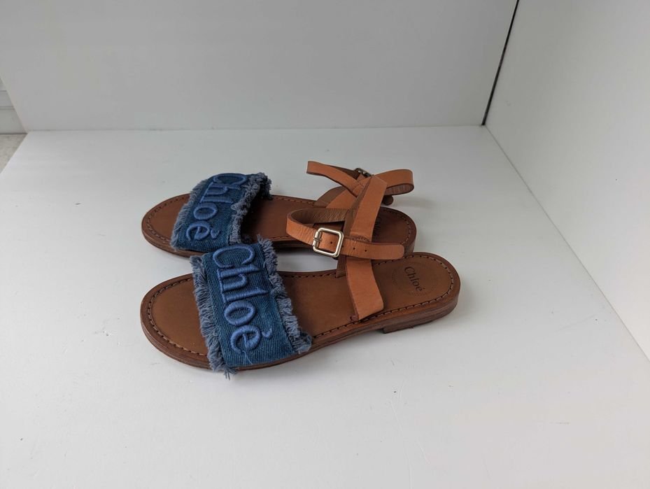 Women Chloe Heels Navy Leather 34