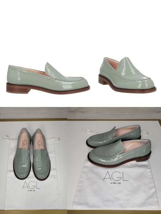 Femme AGL Mocassins Vert Sauge 37,5