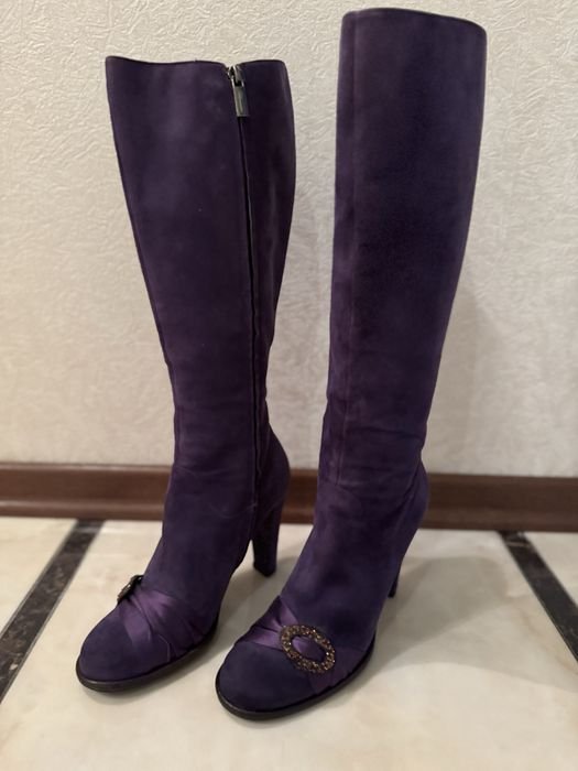 Damen Blumarine Stiefel Lila Wildleder 37