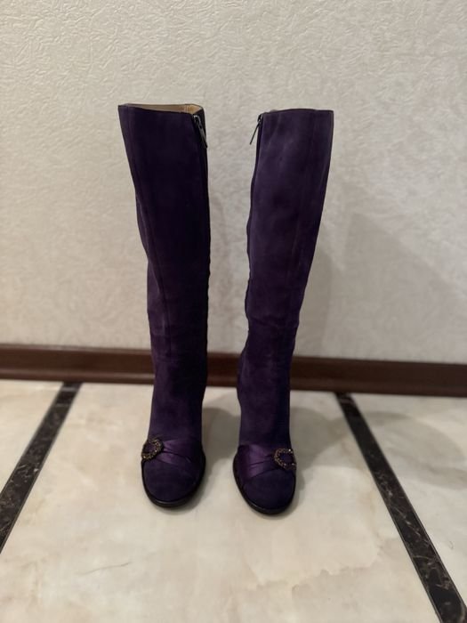 Damen Blumarine Stiefel Lila Wildleder 37