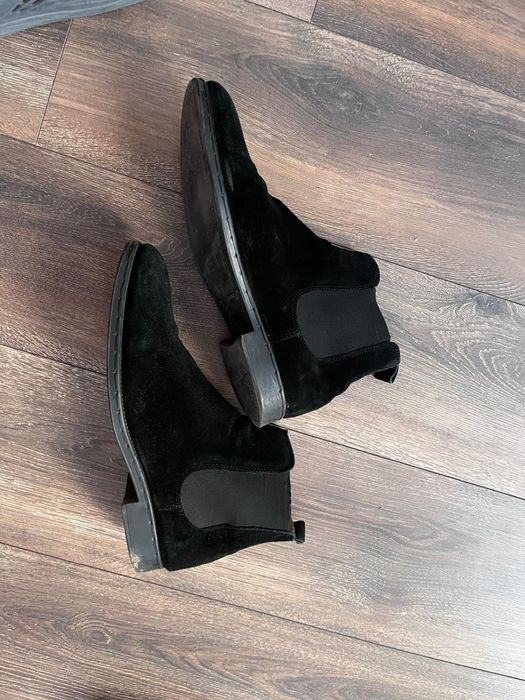 Мужские Selected Homme Чоботы Чёрные Кожа 44