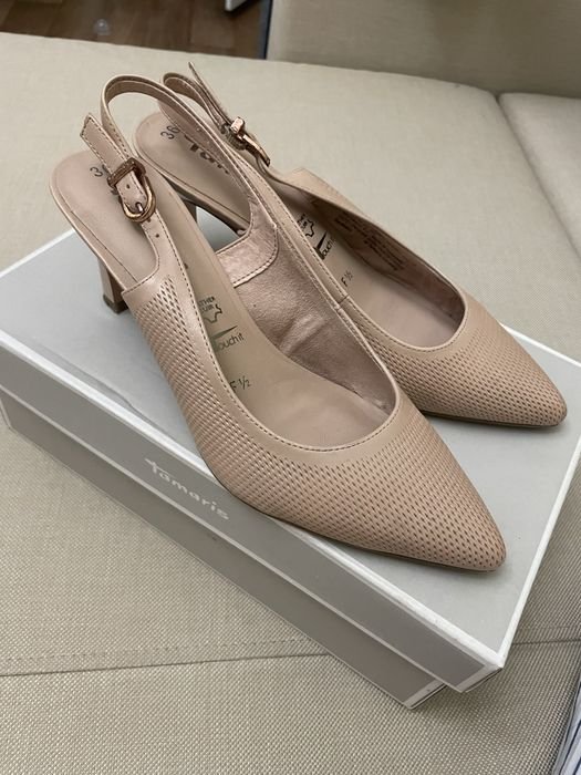 Women Tamaris Heels Beige Leather 36
