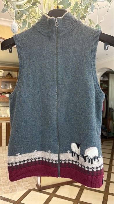 Men Woolrich Vest Beige Wool 36