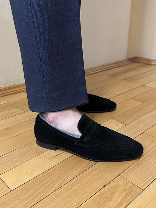 Homme Canali Mocassins Noir Suède 41.5