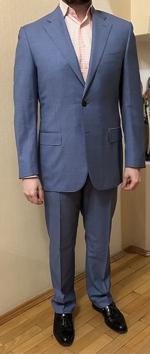 Homme Canali Costume Bleu 42