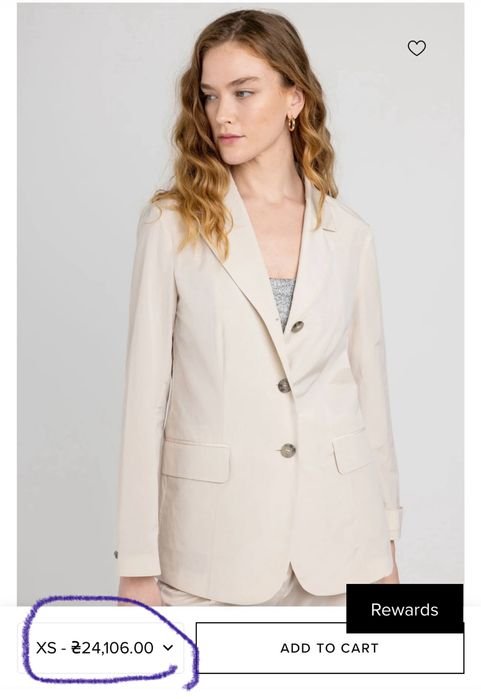 Женский MaxMara Пиджак Белый Хлопок 38