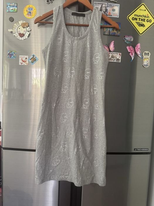Women Karl Lagerfeld Dress Grey Knit S