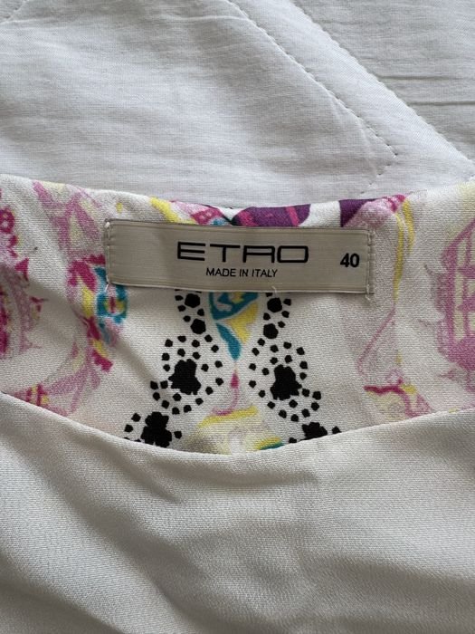 Donna ETRO Abito Bianco Seta Altro