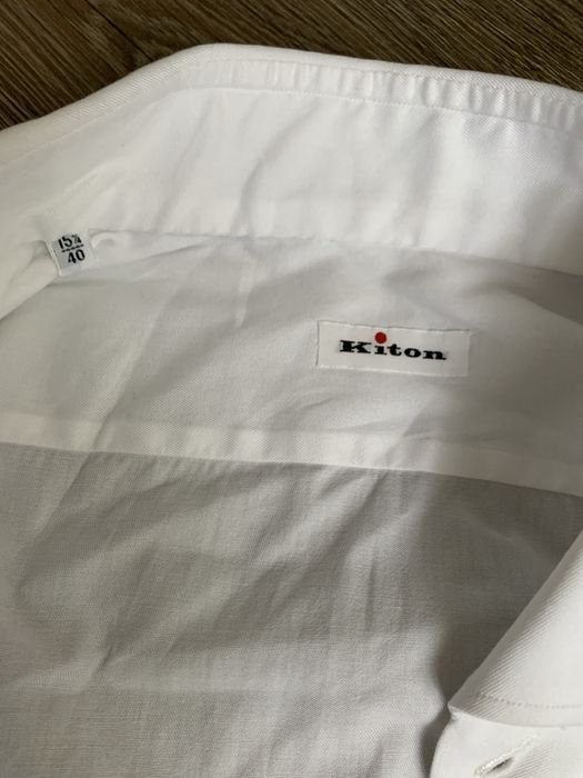 Мужской Kiton Рубашка Белая Хлопок