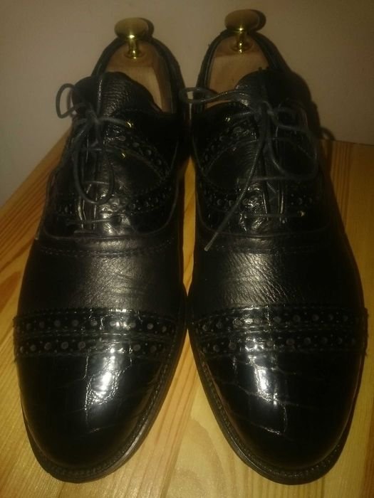 Herren Lloyd Absätze Schwarz Leder 41