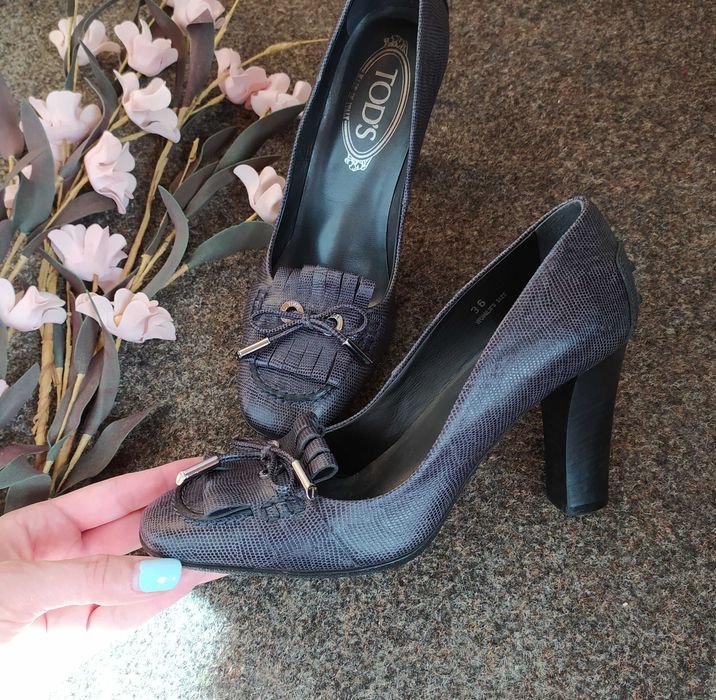 Donna Tod's Tacchi Grigio Pelle 36
