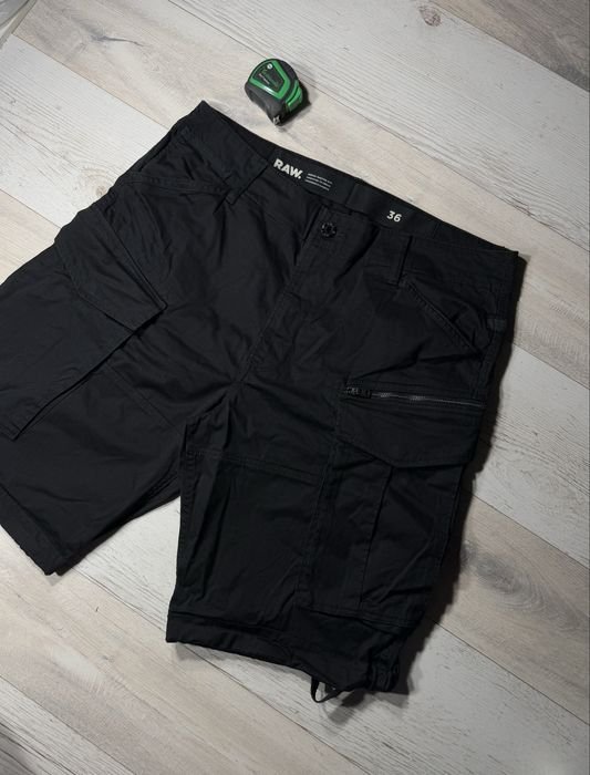 Men Raw G-Star Cargo Shorts Black 36