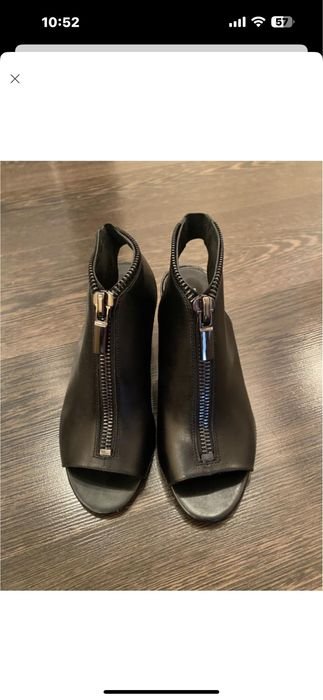 Women Kenneth Cole Heels Black Leather 36