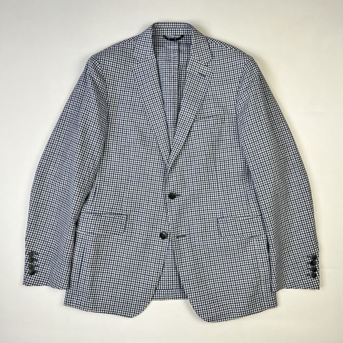 Herren Hackett Sakko Marineblau Leinen Sonstiges