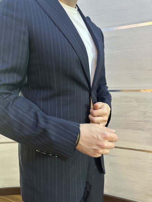 Homme Canali Costume Bleu Marine