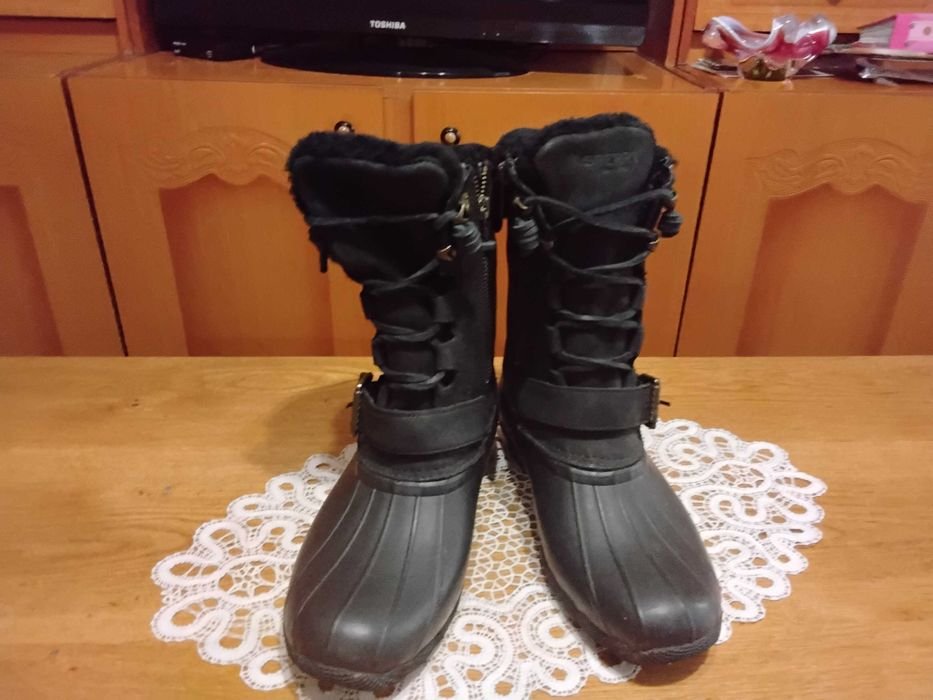 Женские Sperry Top-Sider Сапоги Чёрные Замша 37