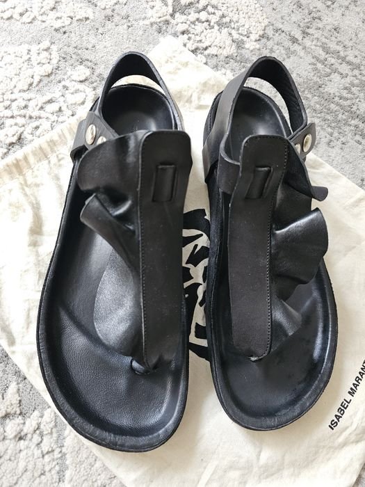 Femme Isabel Marant Sandales Noires Cuir 38