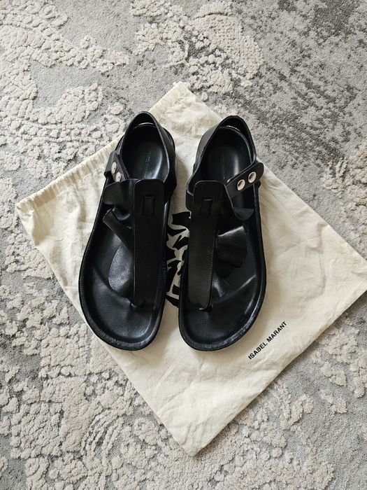 Femme Isabel Marant Sandales Noires Cuir 38