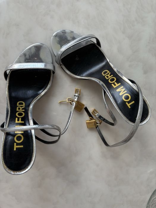 Donna Tom Ford Tacchi Grigi Pelle 39.5