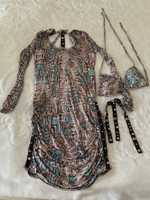 Женский Roberto Cavalli Платье Тёмно-синий Другой