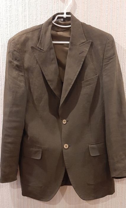 Men Dolce & Gabbana Blazer Beige Linen 50