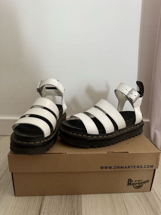 Donna Dr Martens Sandali Bianchi Pelle 37