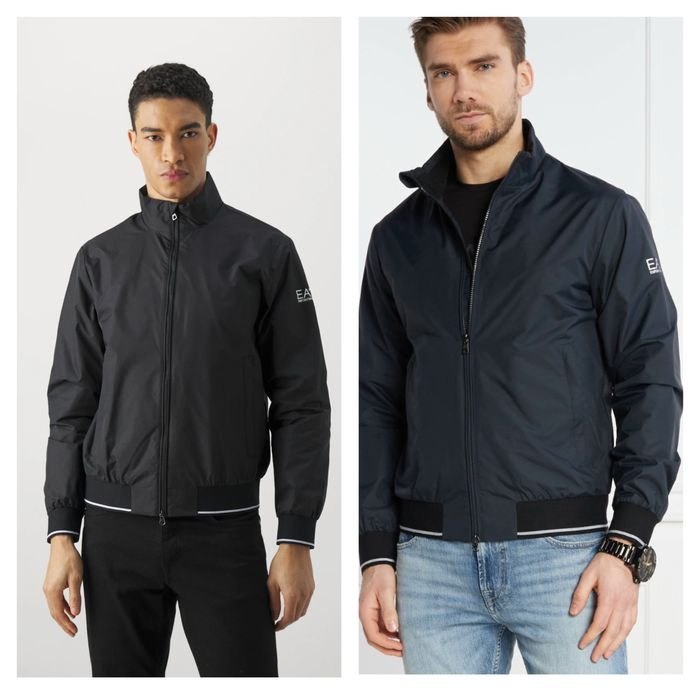 Homme EA7 Emporio Armani Blouson Bomber Bleu Foncé