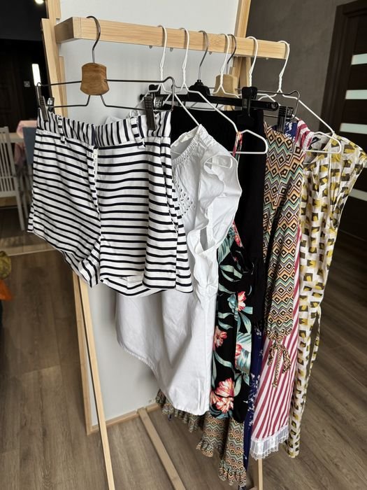 Damen Kleid Weiß Baumwolle 36