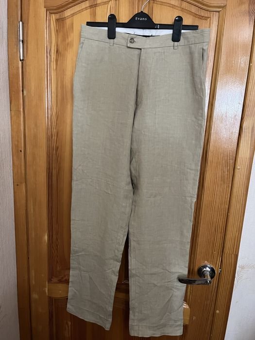 Мужские Strellson Брюки Бежевые Льняные 34