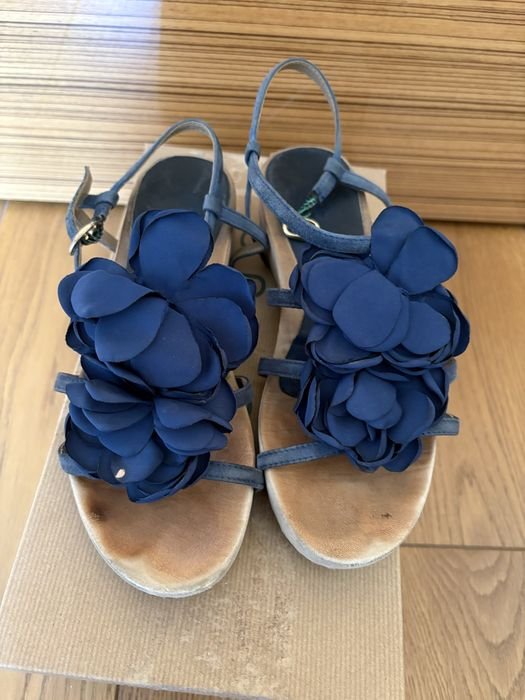 Женские Unisa Босоножки Тёмно-синие Кожа 36
