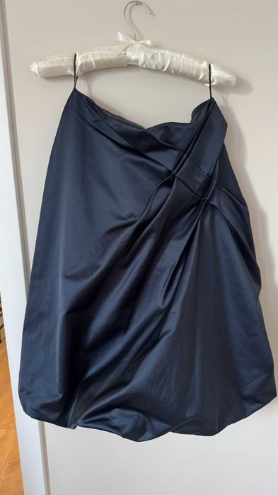 Женская Jil Sander Спидница Тёмно-синяя Шёлк 36
