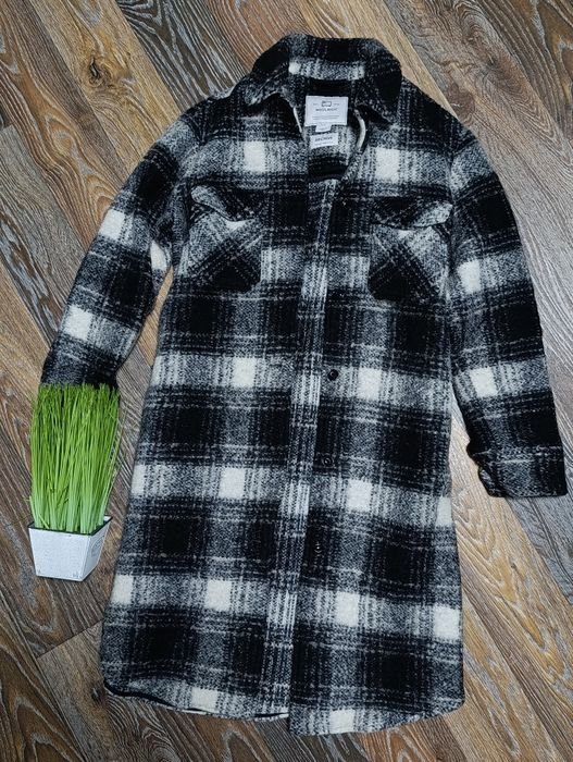 Damen Woolrich Mantel Weiß Wolle 36