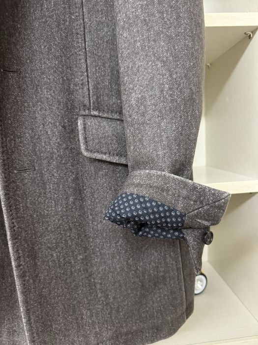 Herren Rene Lezard Mantel Braun Wolle 38