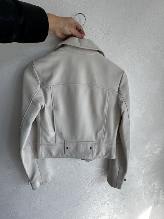 Herren Pinko Lederjacke Weiß 34