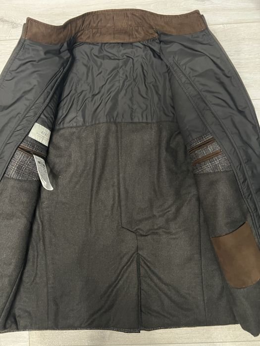 Men Corneliani Jacket Brown Wool 50