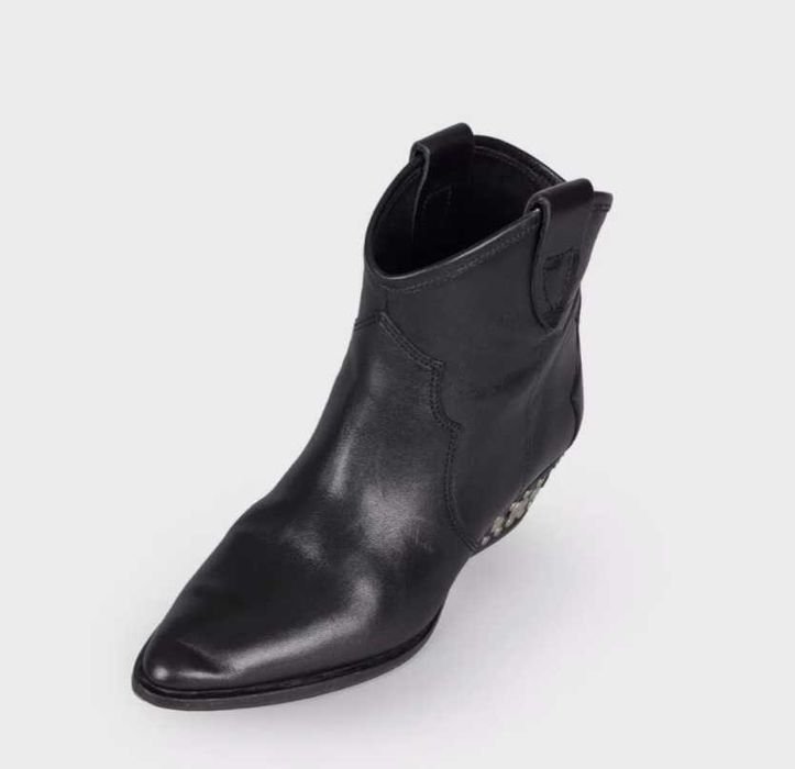 Women Isabel Marant Dewina Black Leather 37