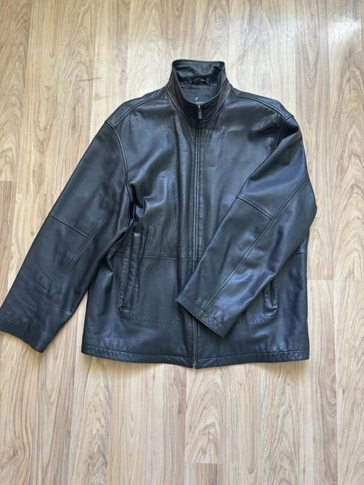 Мужской Daniel Hechter Кожаная Куртка Чёрная