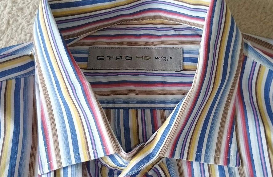 Uomo Etro Camicia Multicolore Cotone 40