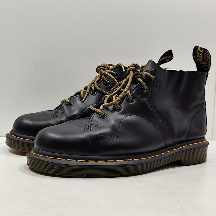 Uomo Dr. Martens Stivali Nero Pelle 45