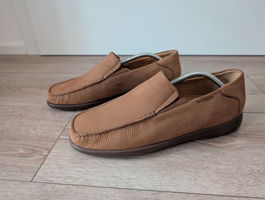 Мужской Mephisto Лоферы Чёрные Кожа 46