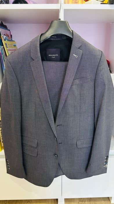 Homme BENVENUTO Costume Gris 38