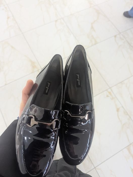 Женские Paul Green Лоферы Чёрные Кожа 37.5