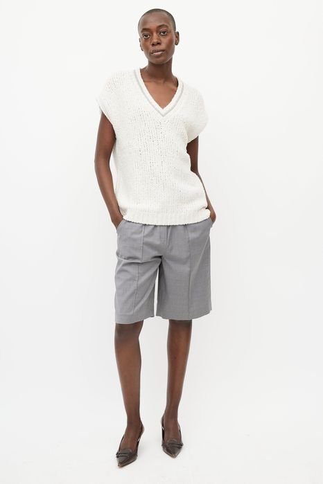 Femme Brunello Cucinelli Pull Beige Laine 38