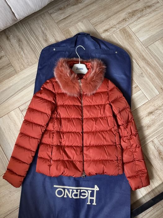 Женская Herno Пуховик Оранжевый 34